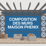 Coupe technique composition des murs maison phenix ossature metallique beton