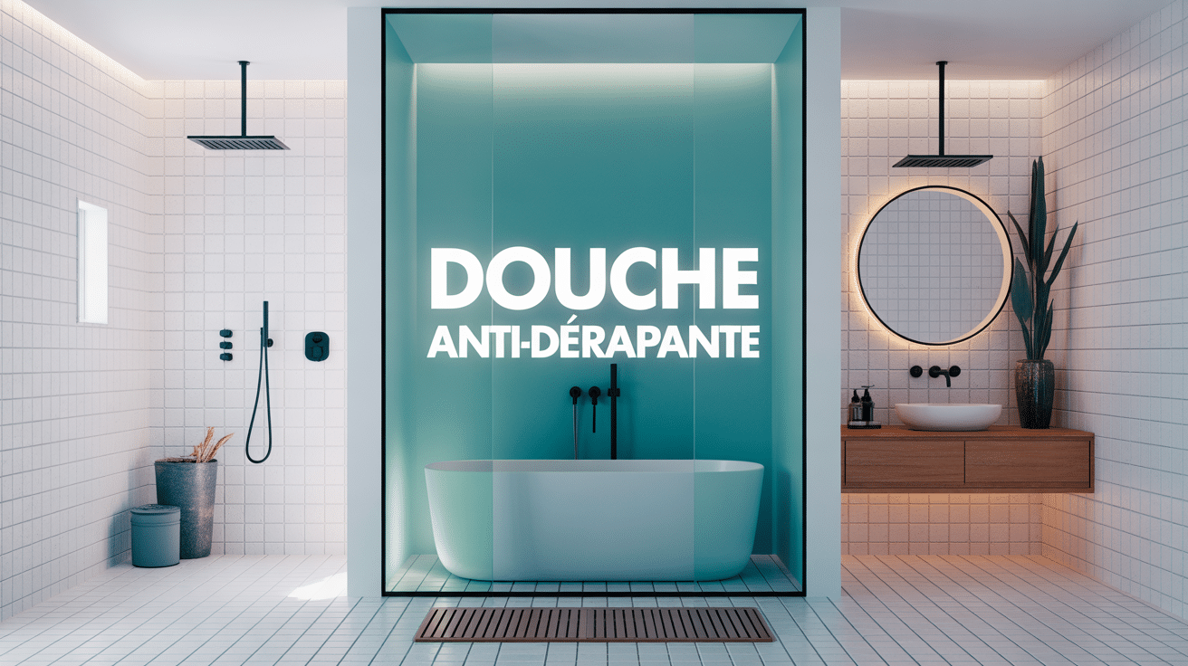 Salle de bain moderne securisee avec douche antiderapante