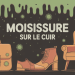 illustration moisissure cuir danger sur objets spores