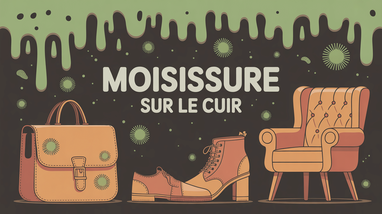 illustration moisissure cuir danger sur objets spores