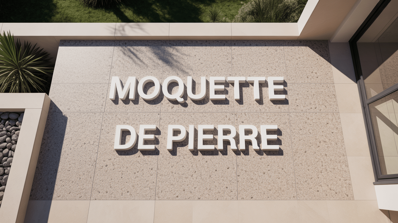 Moquette de pierre avantage et inconvénient sur terrasse contemporaine