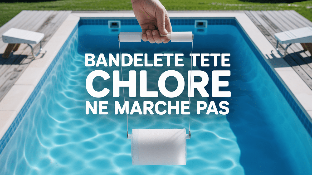 pas de trace de chlore sur bandelette piscine