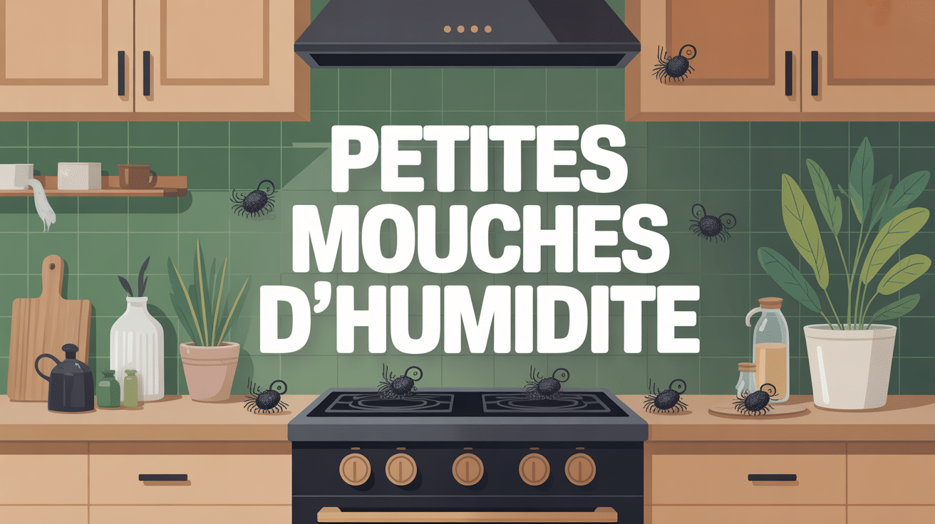 petite mouche d'humidité autour évier plantes surfaces humides