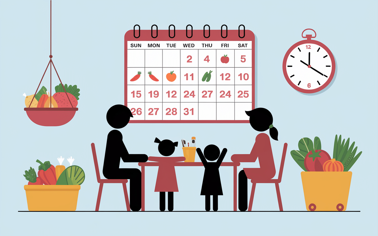 planning menu mois vierge famille organisation