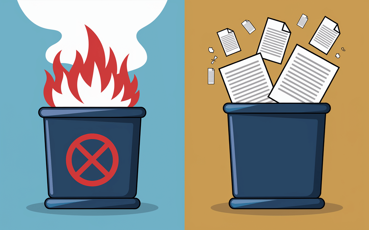 comparaison brûlage et destructeur comment détruire des papiers sans les brûler