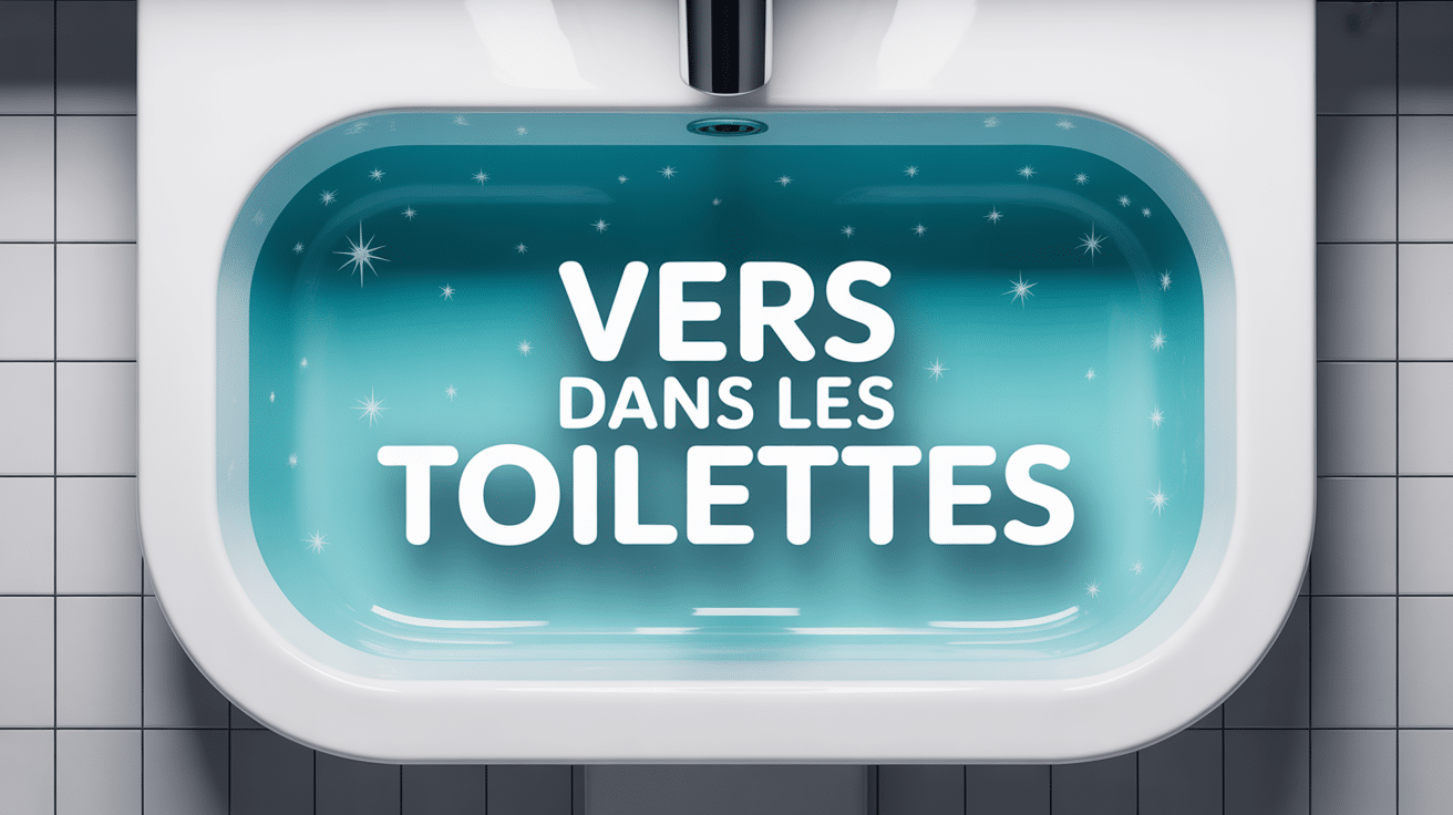 vers dans les toilettes cuvette blanche illustration