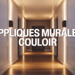 appliques murales pour couloir LED moderne parquet blanc
