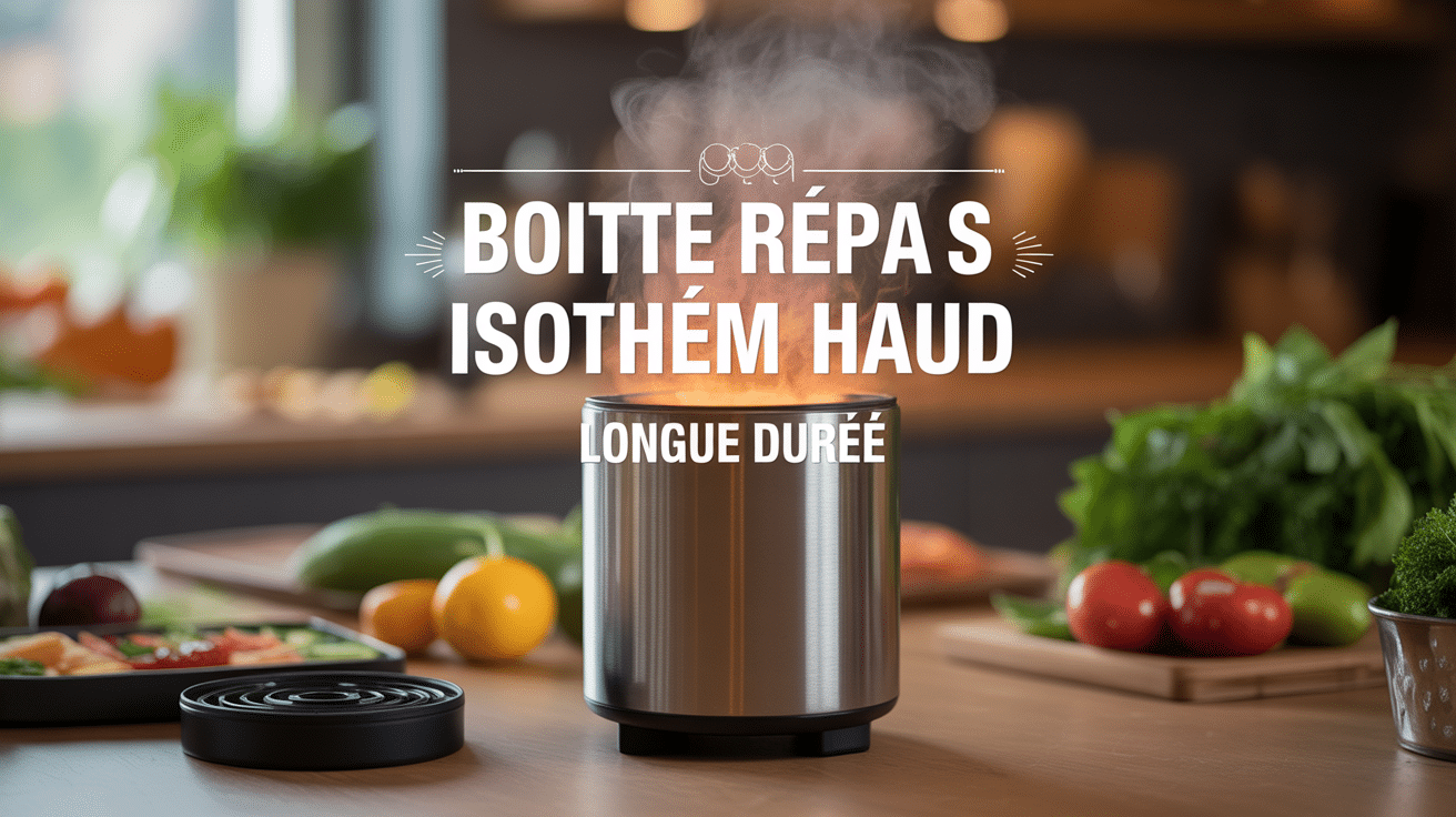 boîte repas isotherme chaud longue durée ouverte vapeur légumes