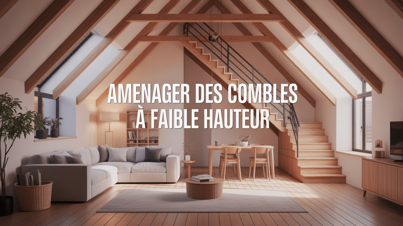 Vue maison combles aménagés faible hauteur moderne