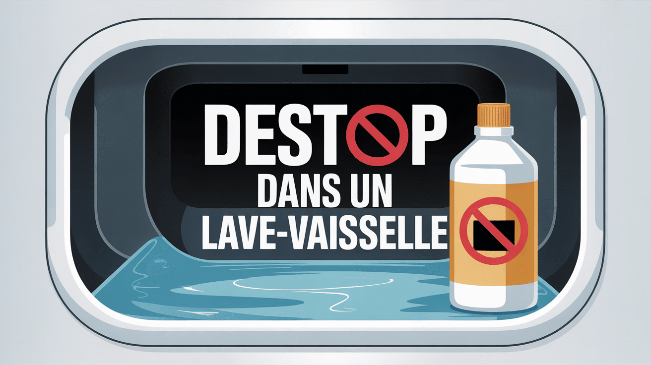 destop dans lave vaisselle image d'interdiction