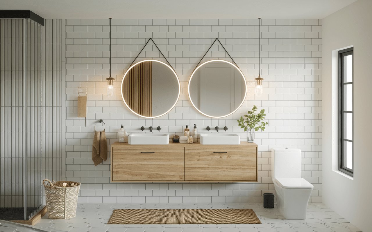 Rangements dressing dans salle de bain, tiroirs et accessoires