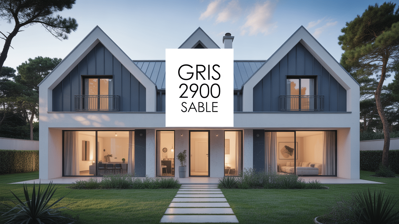 Facade aluminium gris 2900 sablé moderne