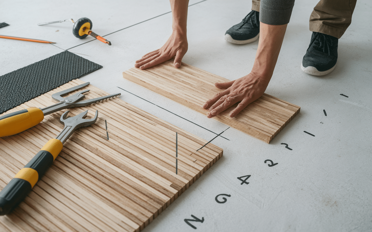 Étapes installation isolation phonique parquet