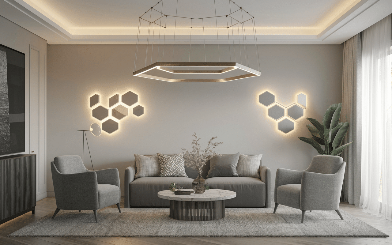 luminaire salon moderne suspension applique lampadaire ambiance