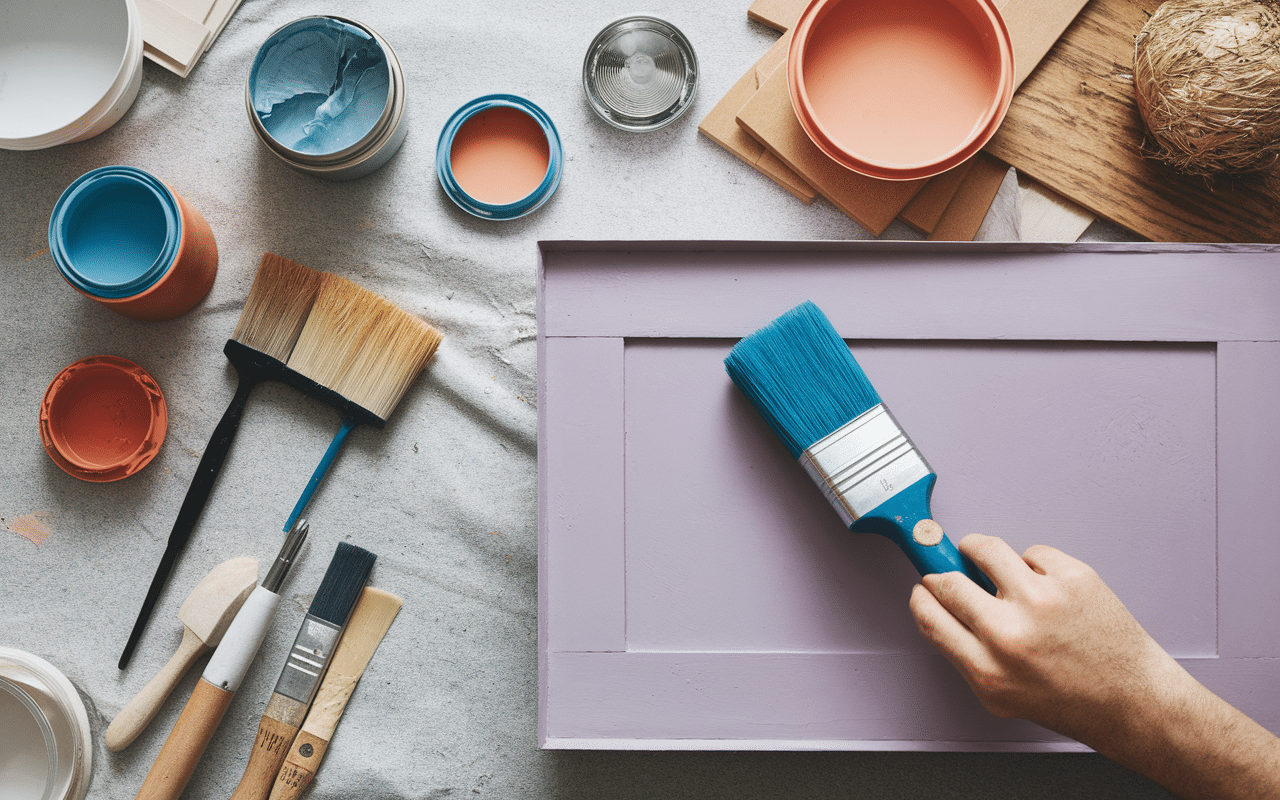 Meuble relooké avant apres étapes ponçage peinture poignées