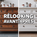 Meuble relooké avant apres commode vintage modernisée comparaison