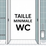 Minimum WC size salle toilettes moderne dimensions