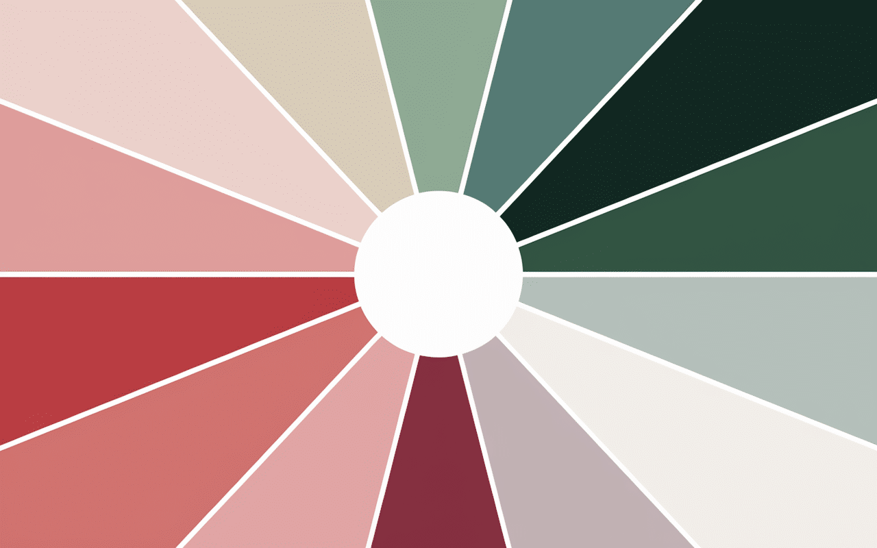 palette nuances chambre rose et verte