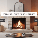 Peindre une cheminée transformation salon moderne