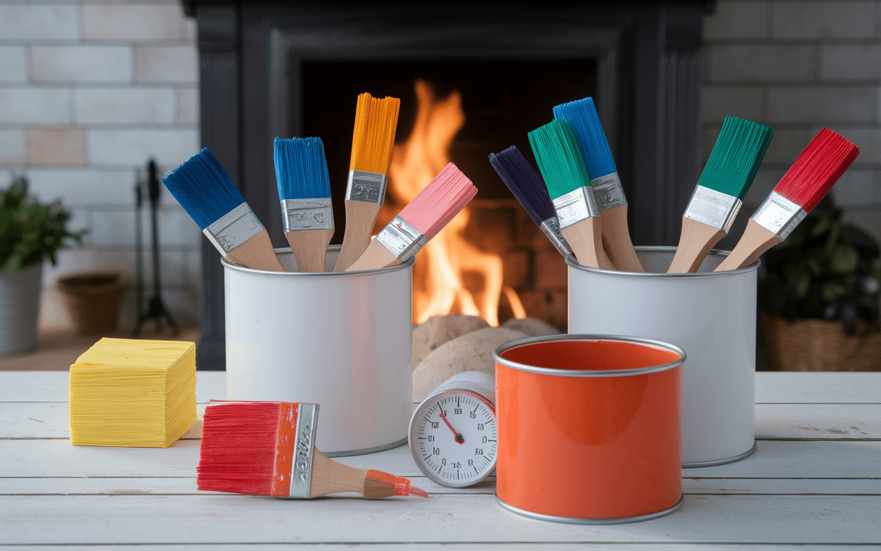 Peindre une cheminée peinture résistante haute température