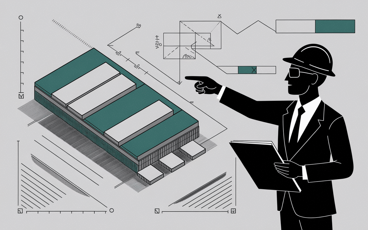 Coupe technique piscine sur une terrasse calcul de charge