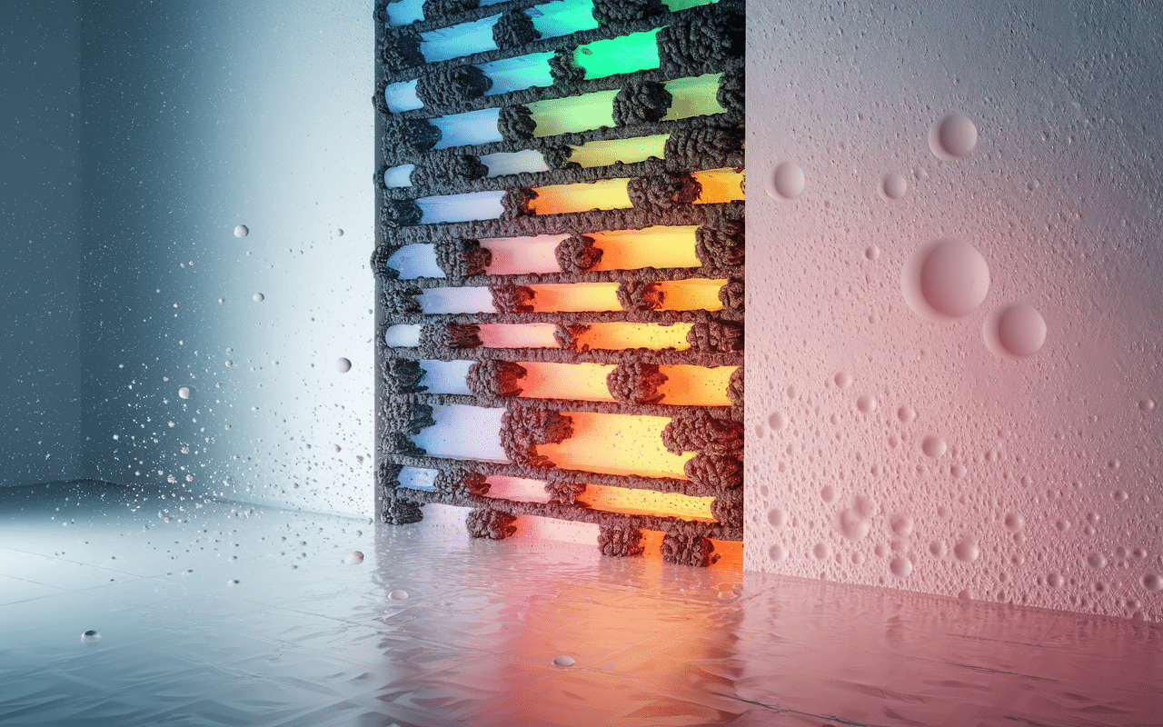 Schéma pont thermique moisissure mur