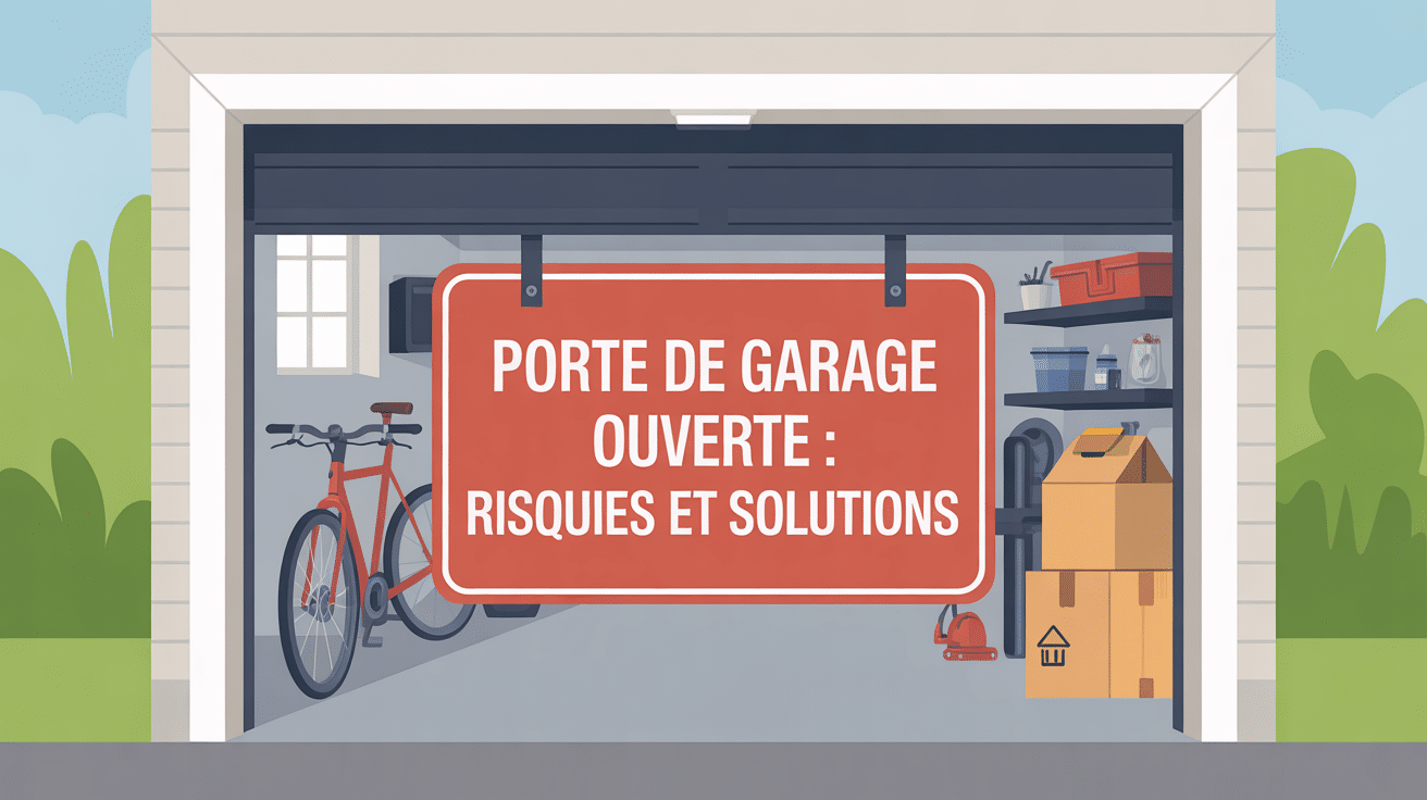 porte ouvert garage illustration risques et solutions