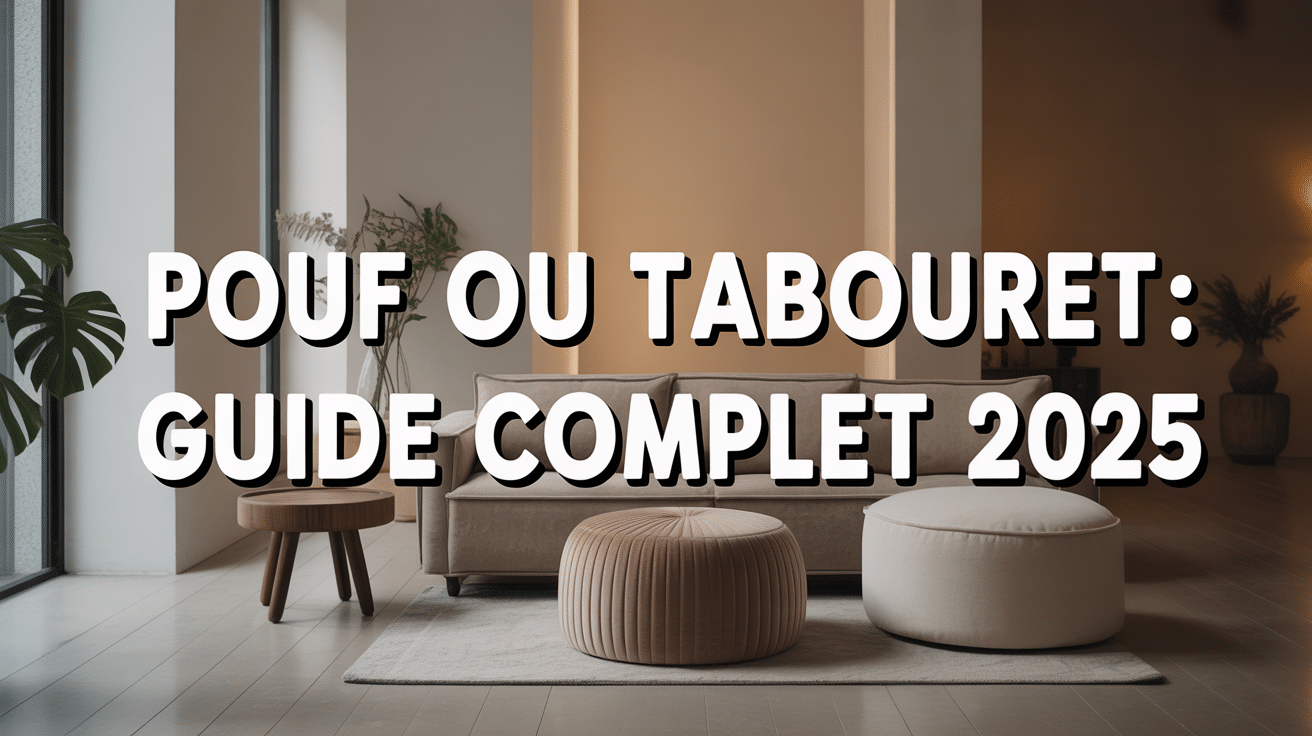 pouf ou tabouret salon moderne decoration minimaliste