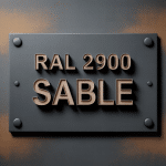 ral 2900 sablé surface métallique noire-tabac texturée
