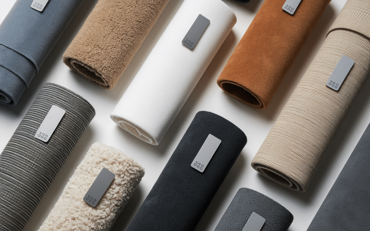 échantillons tissus rideau phonique porte d'entrée