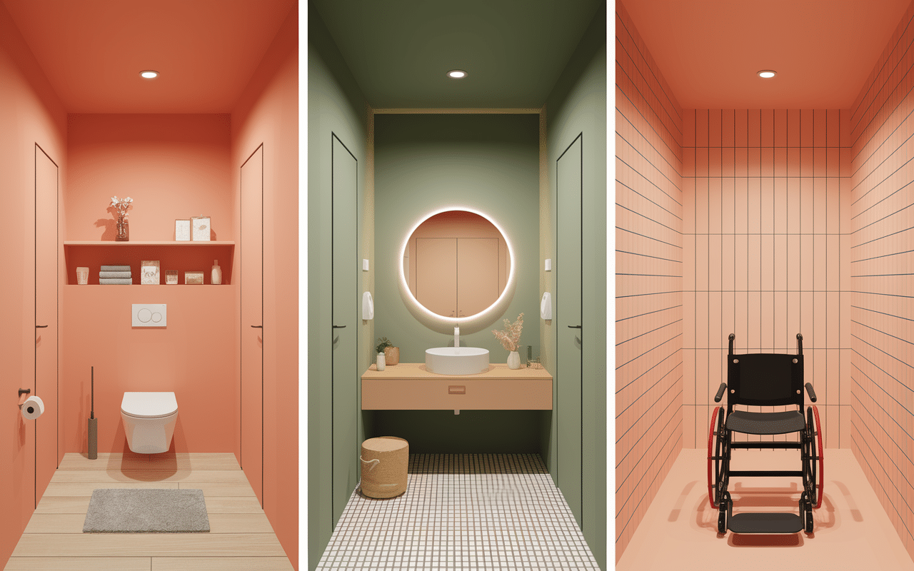 taille toilette m2 aménagement suite parentale salle PMR