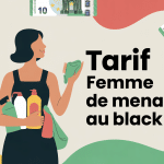 illustration tarif horaire femme de ménage au black