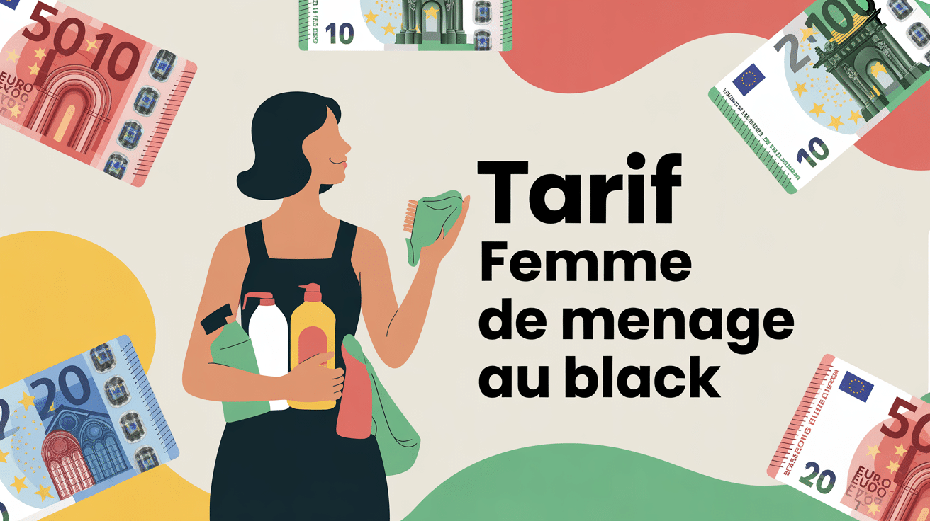 illustration tarif horaire femme de ménage au black